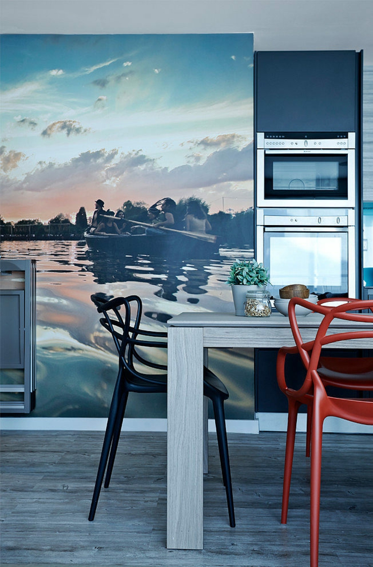 Sticker mural original dans cet appartement luxueux sticker déco idées design intérieur