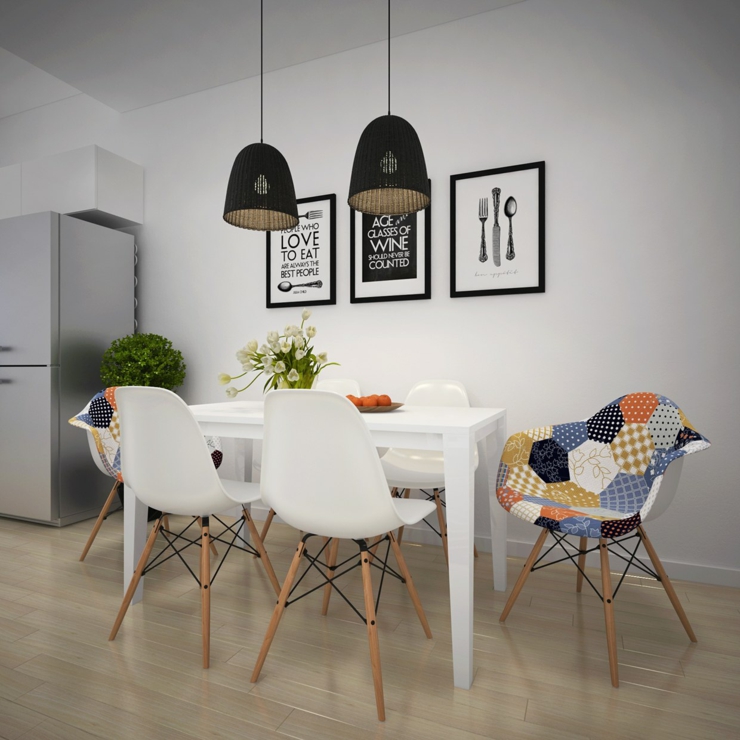 Salle à manger en blanc à la déco épurée salle à manger design scandinave épuré