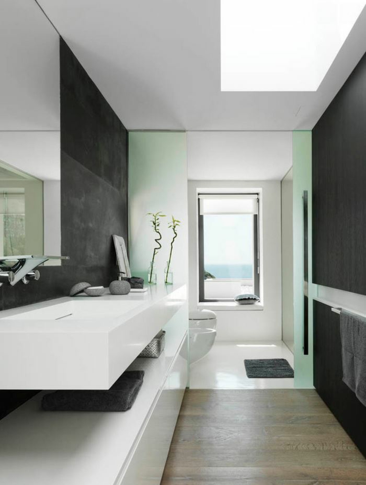 Salle de douche luxe au design classique en noir et blanc salle de douche d'eau en noir et blanc luxe