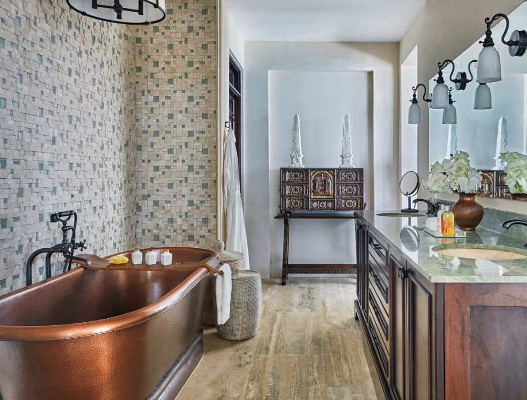 salle de bain claire maison de luxe vacances exotiques