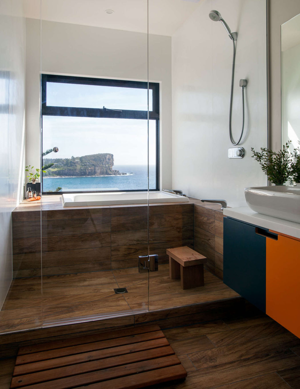 salle de bain design épuré écologique 