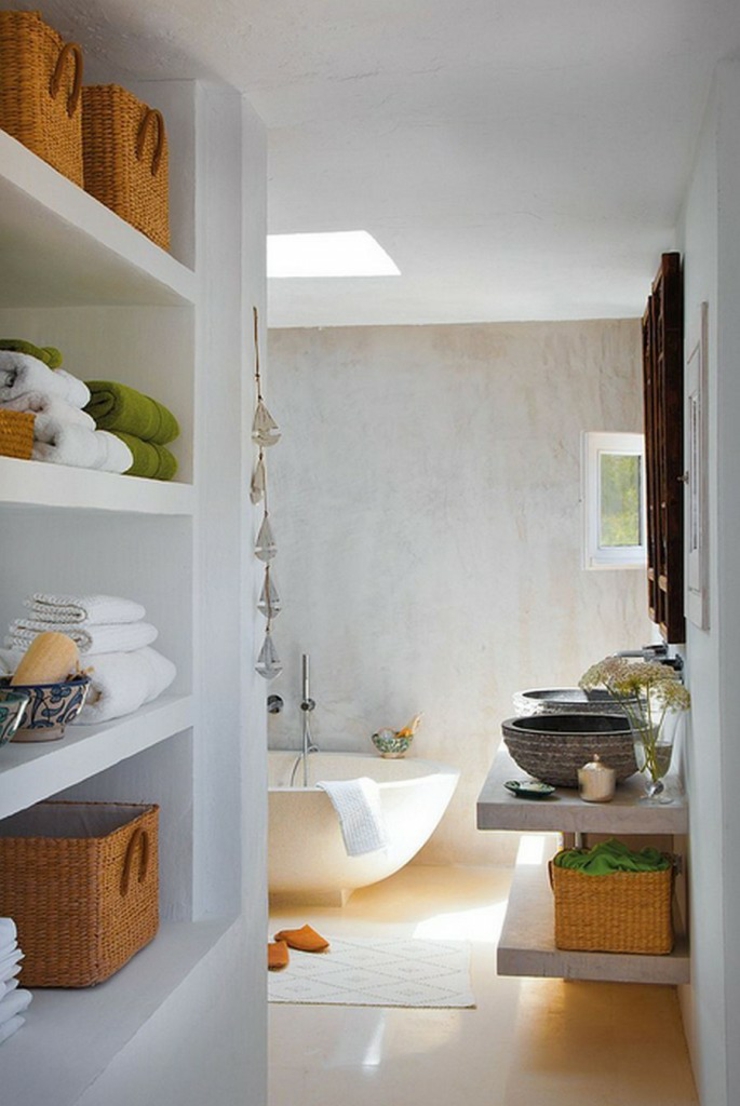 salle de bain rustique maison sécondaire baléares