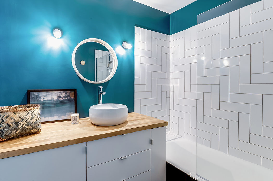 salle de bains studio rénové