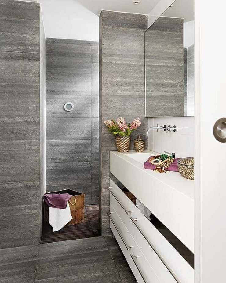 Salle de bains en gris à la décoration design tendance salle de bains design gris