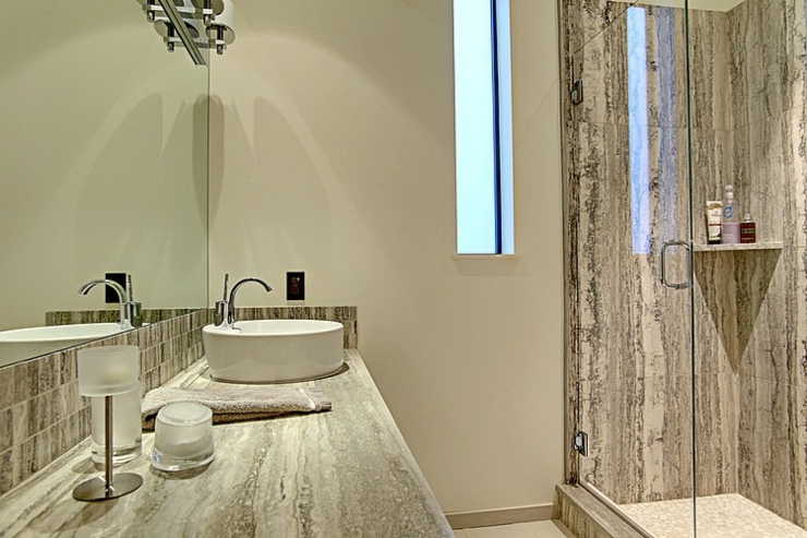 Salle de douche en marbre originale et design moderne cabine de douche en marbre luxe