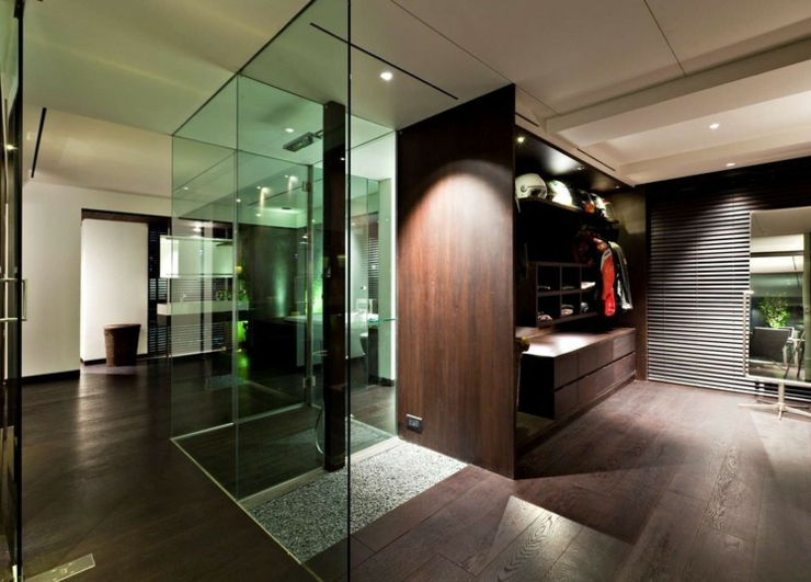 Dressing et cabine de douche design ultra moderne dressing et cabine de douche en verre