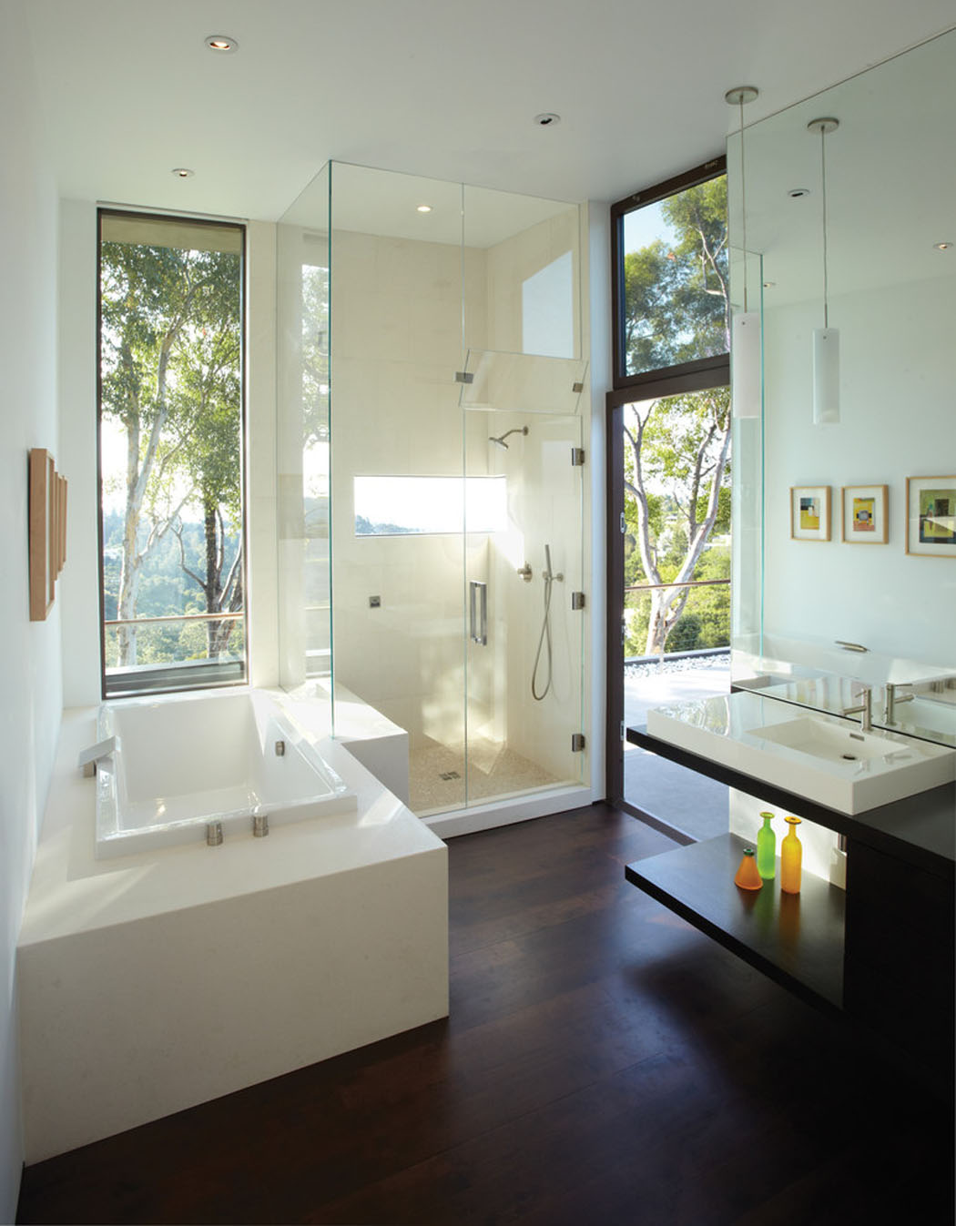 vue depuis la salle de bain maison moderne prestige