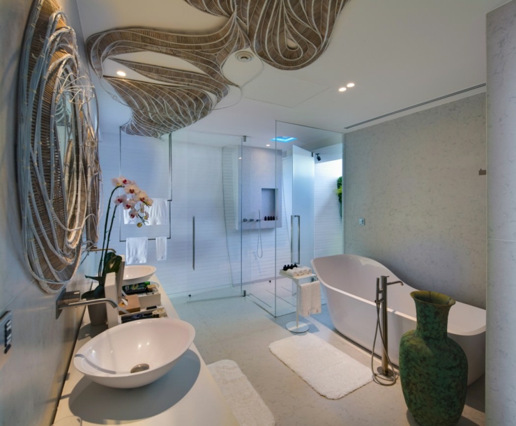 Magnifique salle de bains au design très luxueux salle de bain design luxe villa