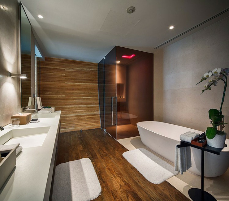 Salle de bains au design élégant de la ville de rêve salle de bain design tropical