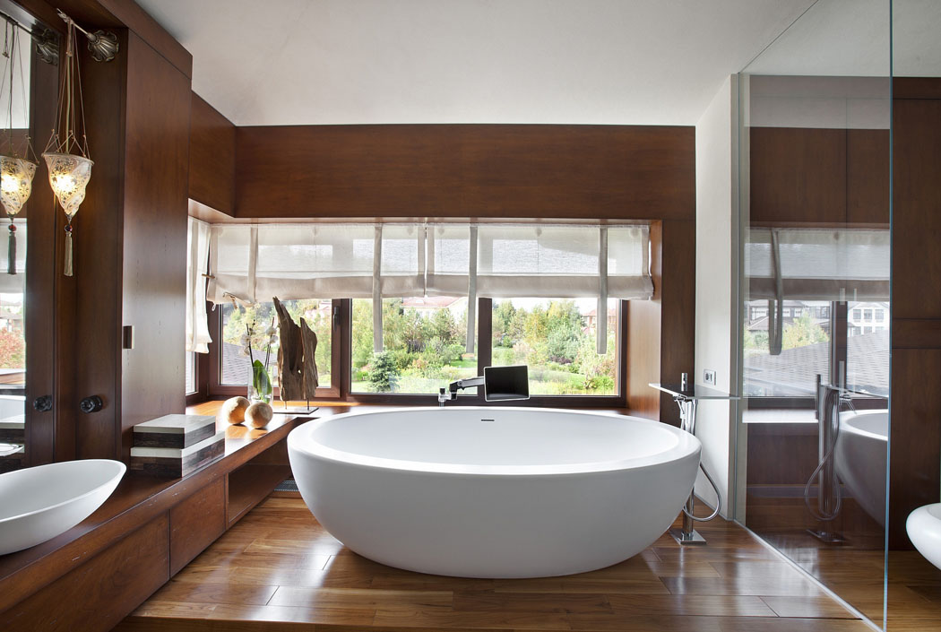 salle de bain design luxe baignoire