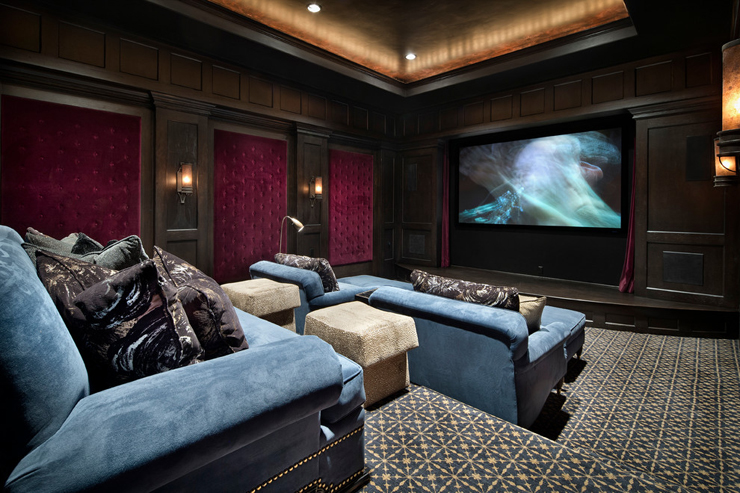 Salle de projection privée de cette propriété de grand standing Cinéma privée maison de prestige