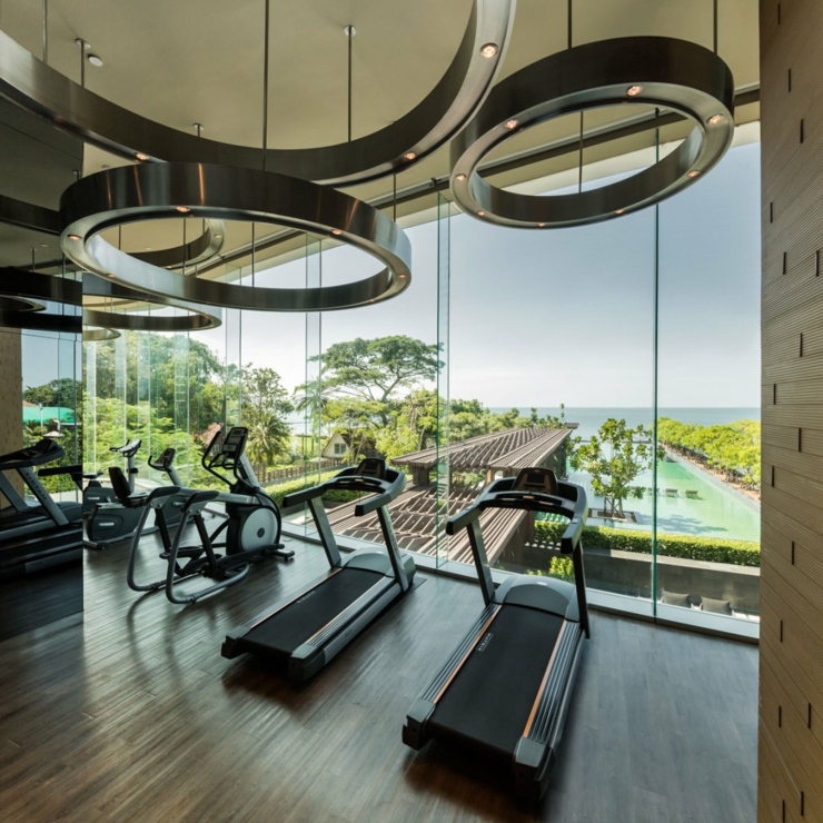 Salle de fitness personnelle pour chacun des appartements salle de fitness personnelle avec vue