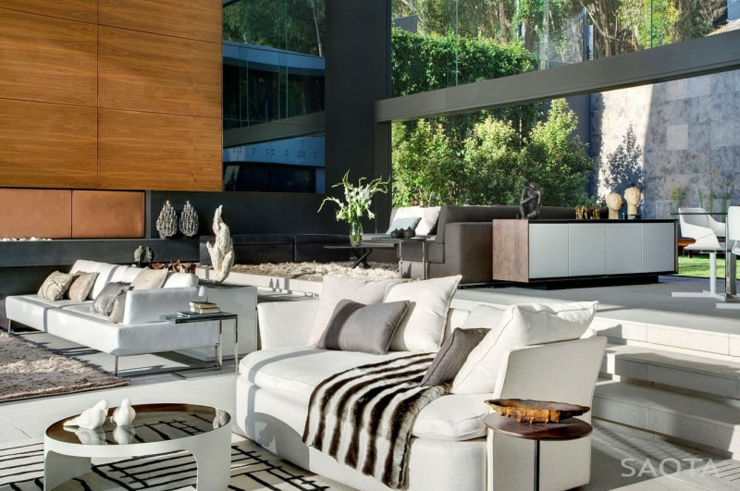 Salon au mobilier moderne de cette belle demeure mobilier design ultra moderne contemporaine résidence de haut standing