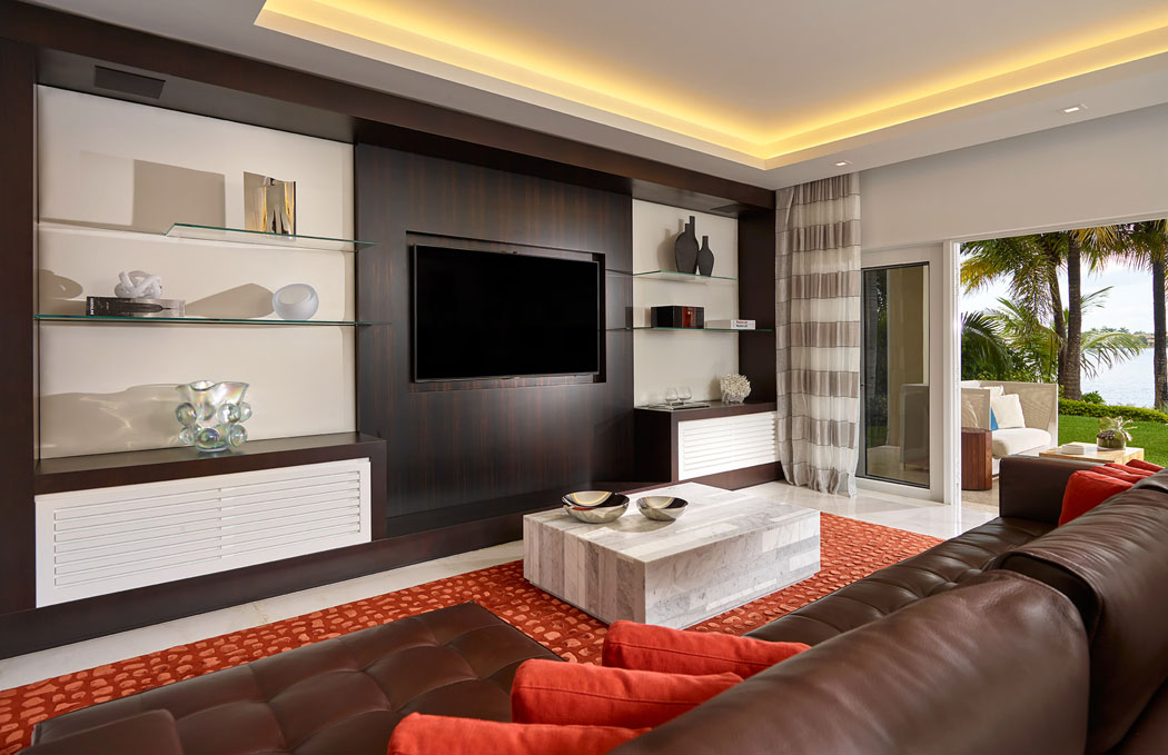 Grand canapé d’angle de tout confort – idéal pour regarder la télé et profiter de la belle vue tv séjour moderne design