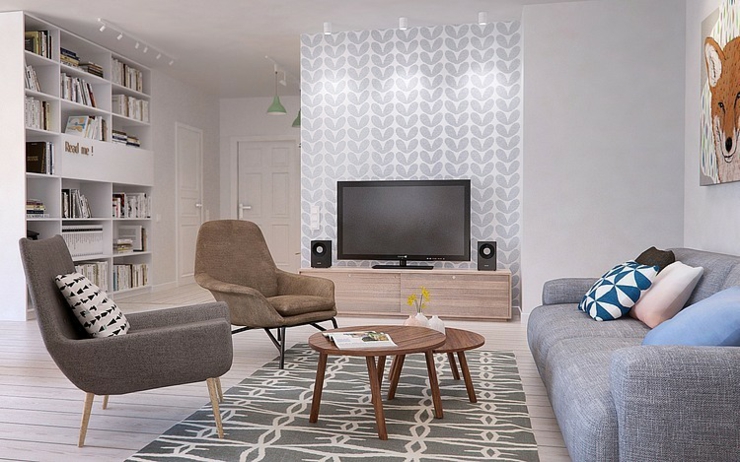 Le coin séjour de cet appartement moderne coin séjour appartement moderne design
