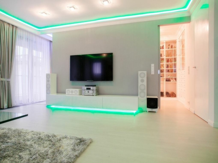 Décoration du séjour à l’aide des lumières LED de couleurs déco séjour ruban LED