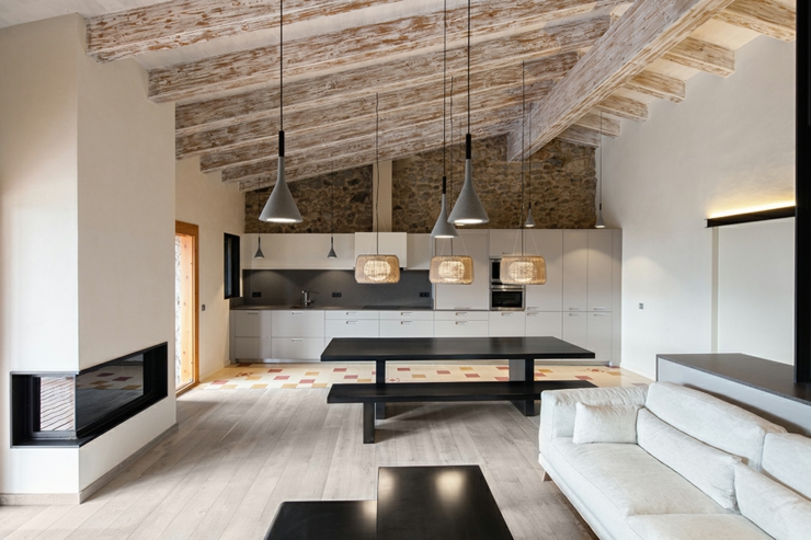 poutres bois mobilier design