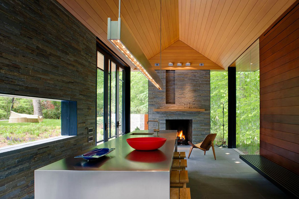 décor rustique moderne bois et pierre maison de ville