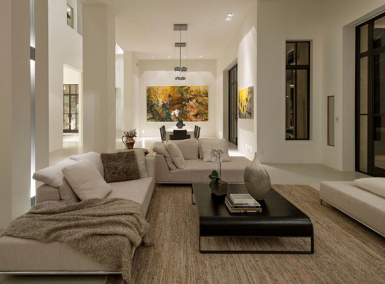 séjour design moderne maison de luxe bel air