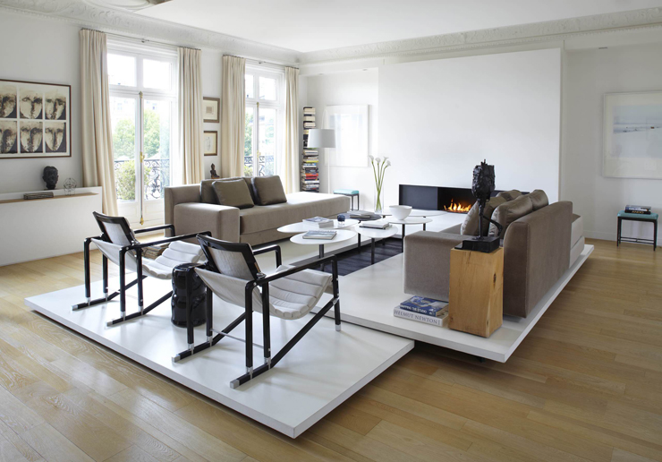 salon moderne hôtel particulier paris