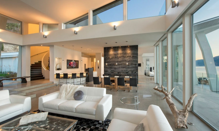 Agencement atypique et original de cette résidence de luxe intérieur séjour maison de luxe