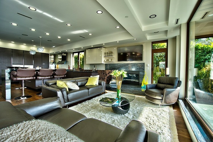 Pièce de vie principale de cette maison de charme belle et moderne pièce de vie de luxe