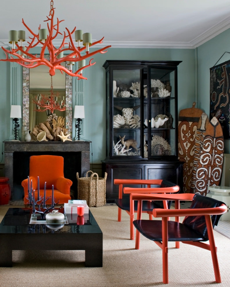 Séjour à la décoration éclectique multicolore intérieur éclectique séjour maison de campagne