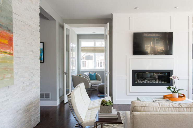 intérieur blanc gris beige maison familiale