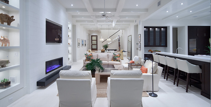 Séjour au design élégant et glamour