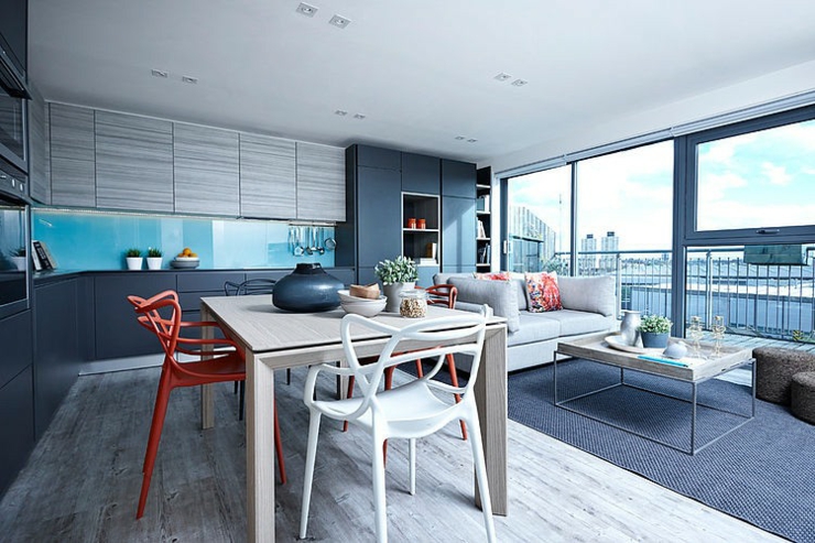 Intérieur déco éclectique sympa de l’appartement luxueux intérieur contemporain appartement de ville