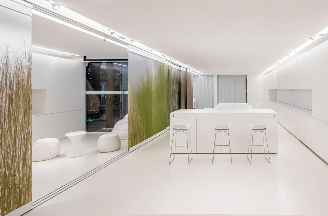appartement design intérieur futuriste luxe minimaliste en blanc