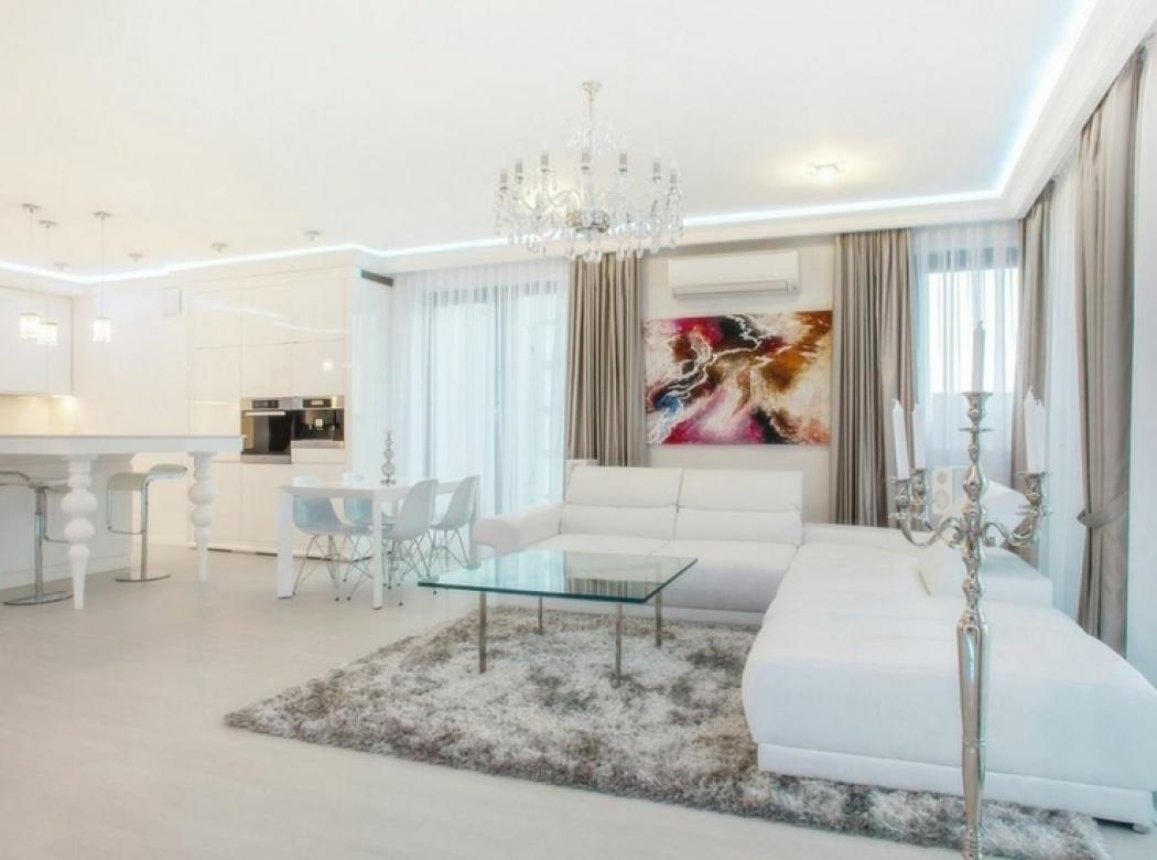 Appartement moderne ameublement élégant en blanc intérieur appartement design élégant