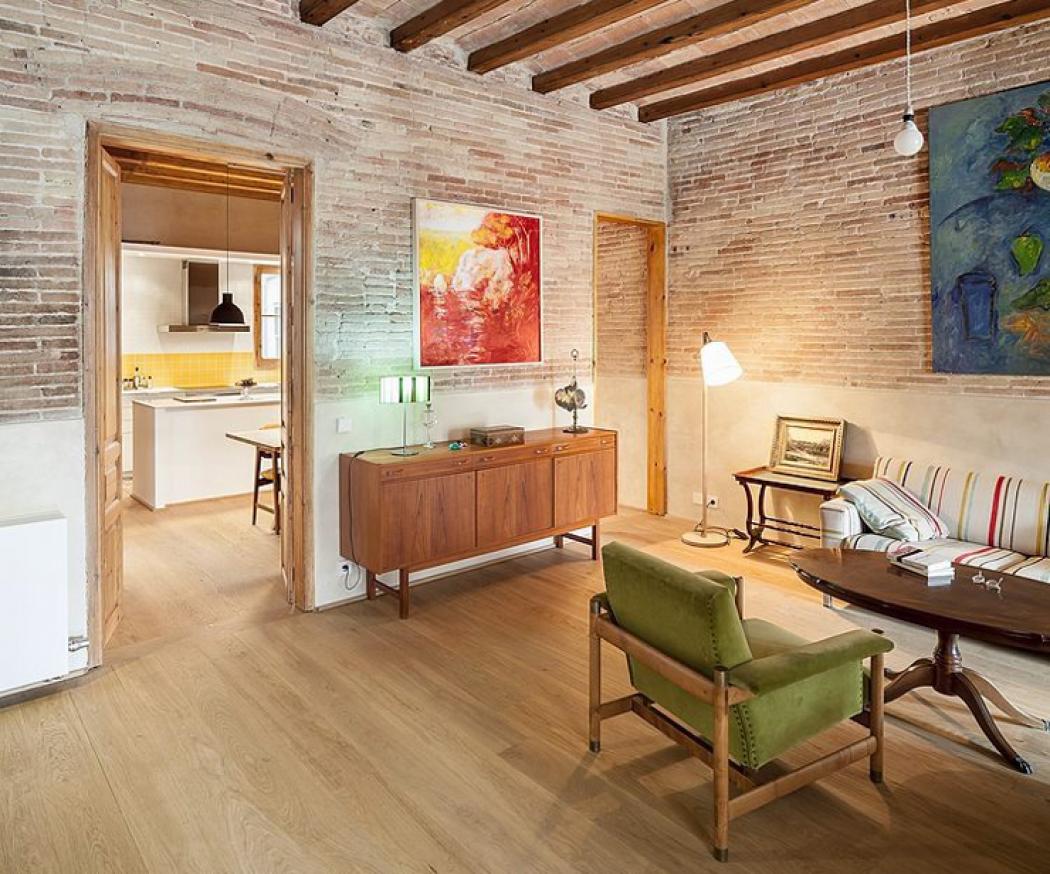 appartement au design rétro rustique barcelone
