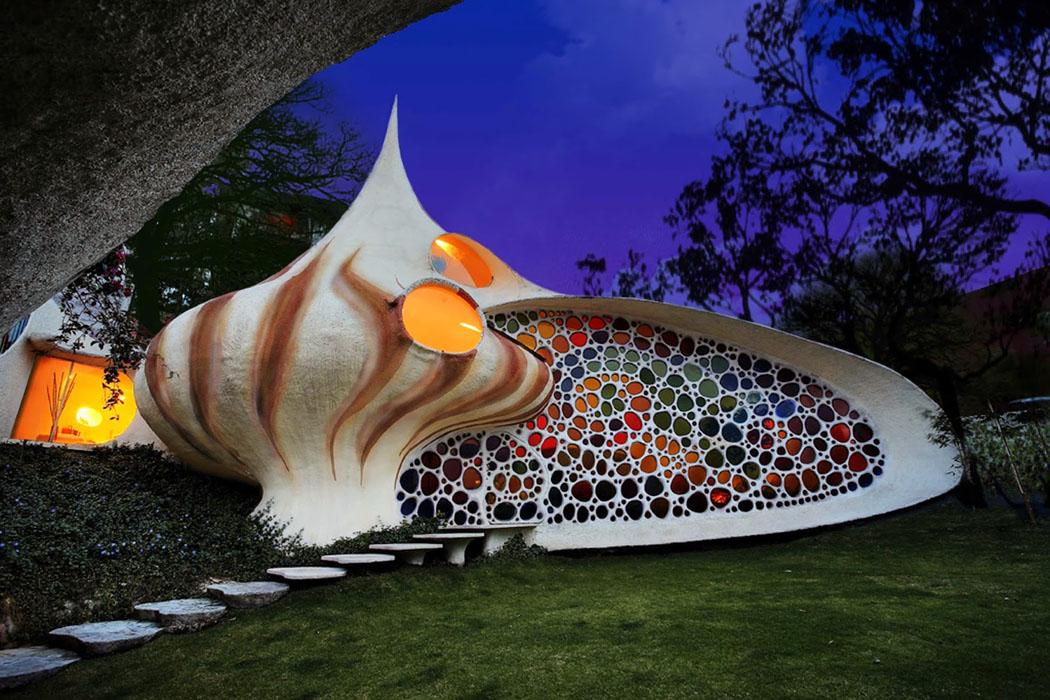 maison atypique coquillage nautilus mexique