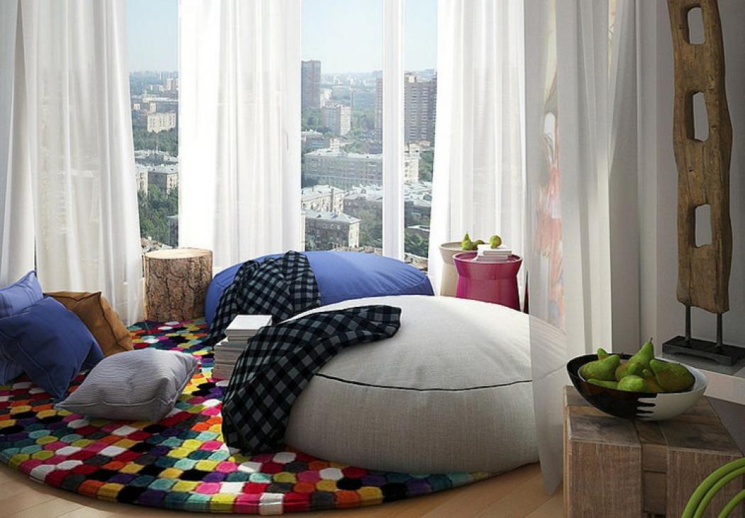 Coin relaxe éclectique ameublement design appartement design original russie saint petersbourg