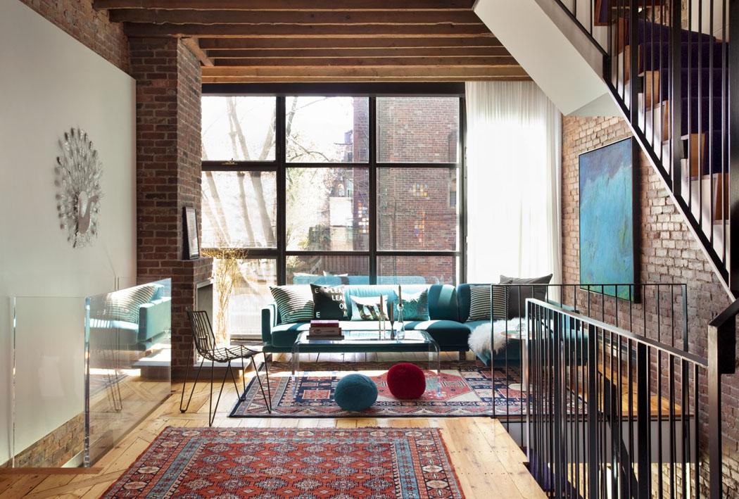 intérieur rénové maison mitoyenne de ville luxe