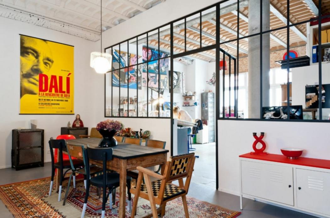 Loft industriel au design éclectique