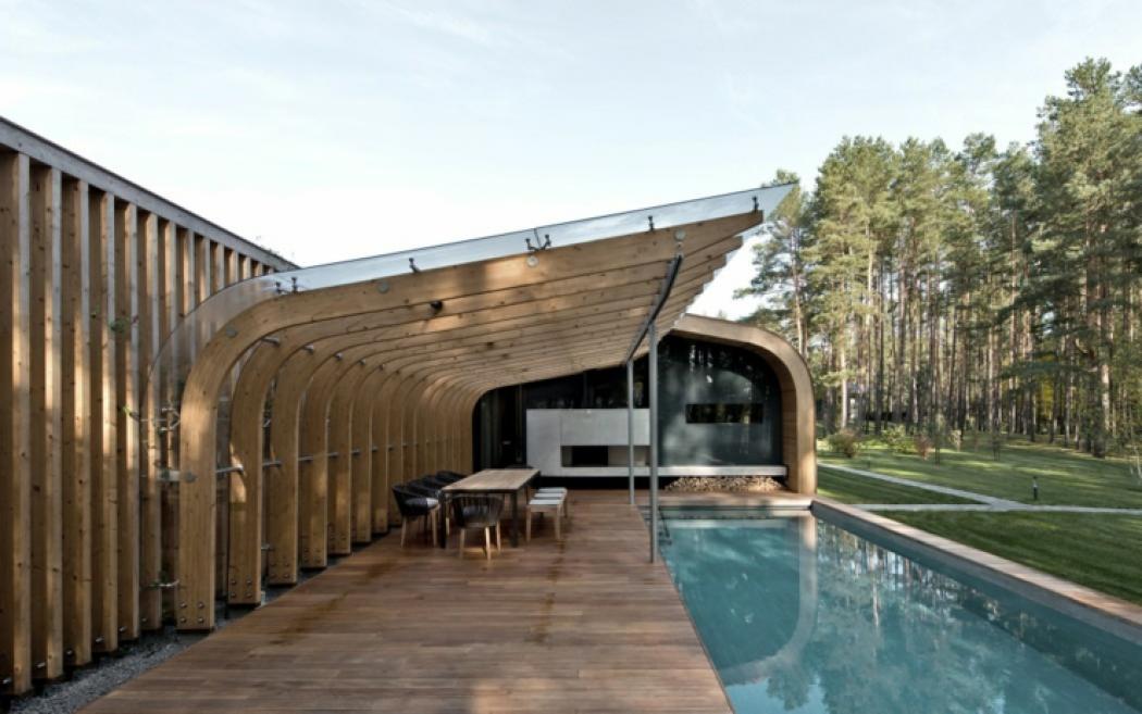 Belle maison plain-pied à l’architecture moderne maison architecte moderne en bois