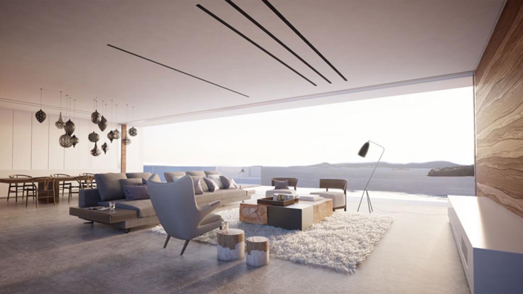 Magnifique séjour de cette maison d’architecte contemporaine belle maison d'architecte de haut standing