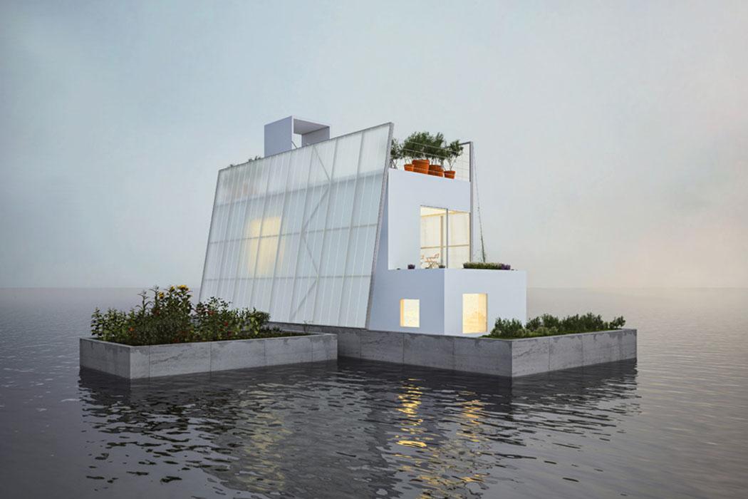 Projet innovant et créatif d’une maison écologique flottante maison écologique maison passive originale