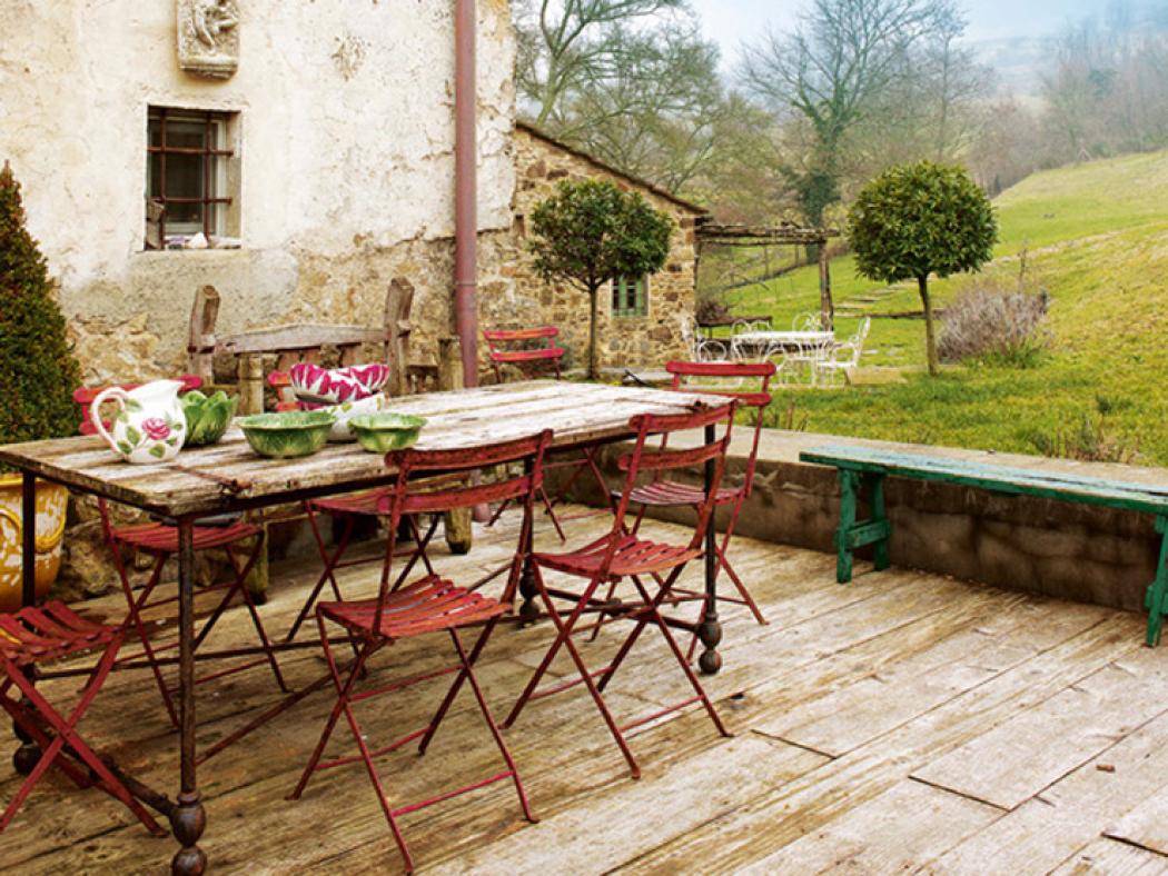 intérieur design rustique terrasse