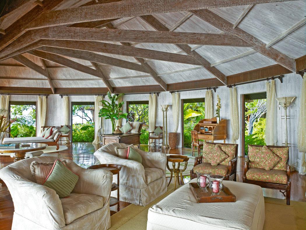séjour moderne exotique villa de luxe
