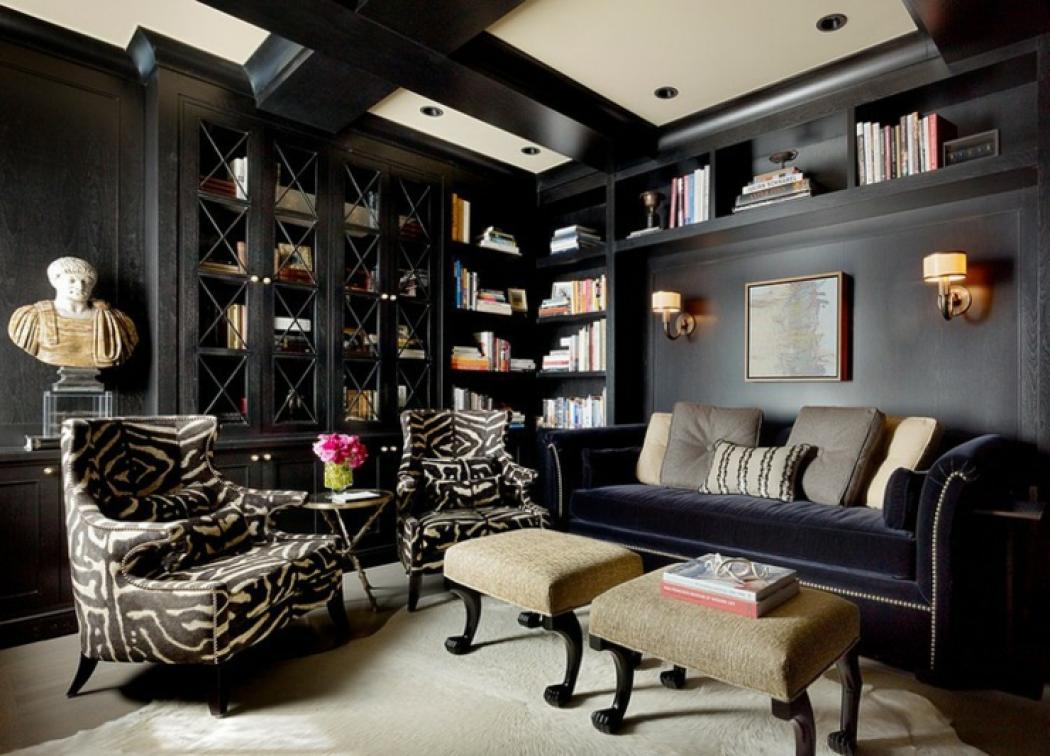Résidence de prestige avec sa bibliothèque design d'intérieur élégant