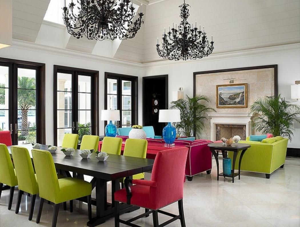 superbe intérieur coloré résidence de haut standing