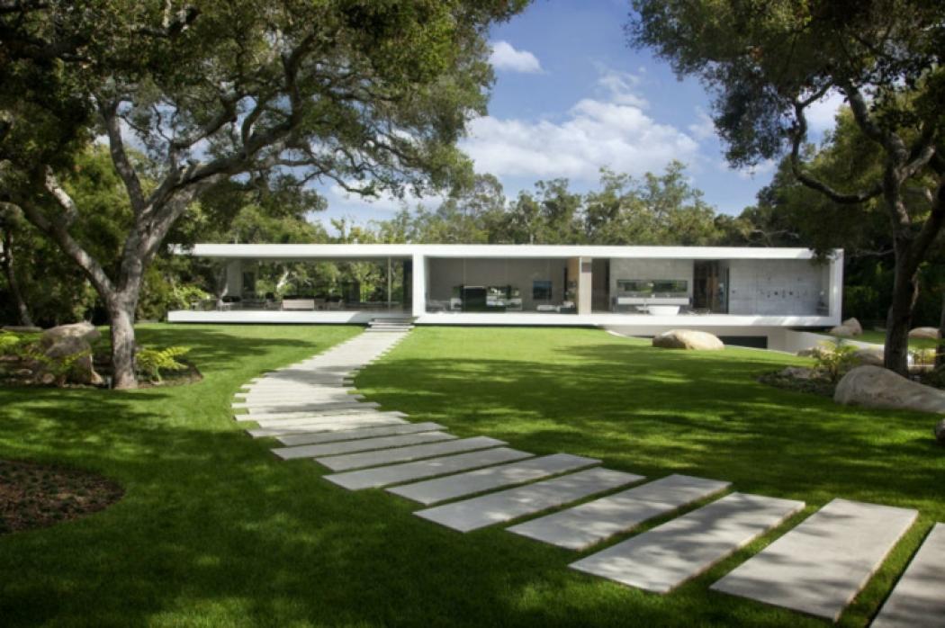 Résidence de luxe située à Santa Barbara belle demeure de luxe résidence en verre californie