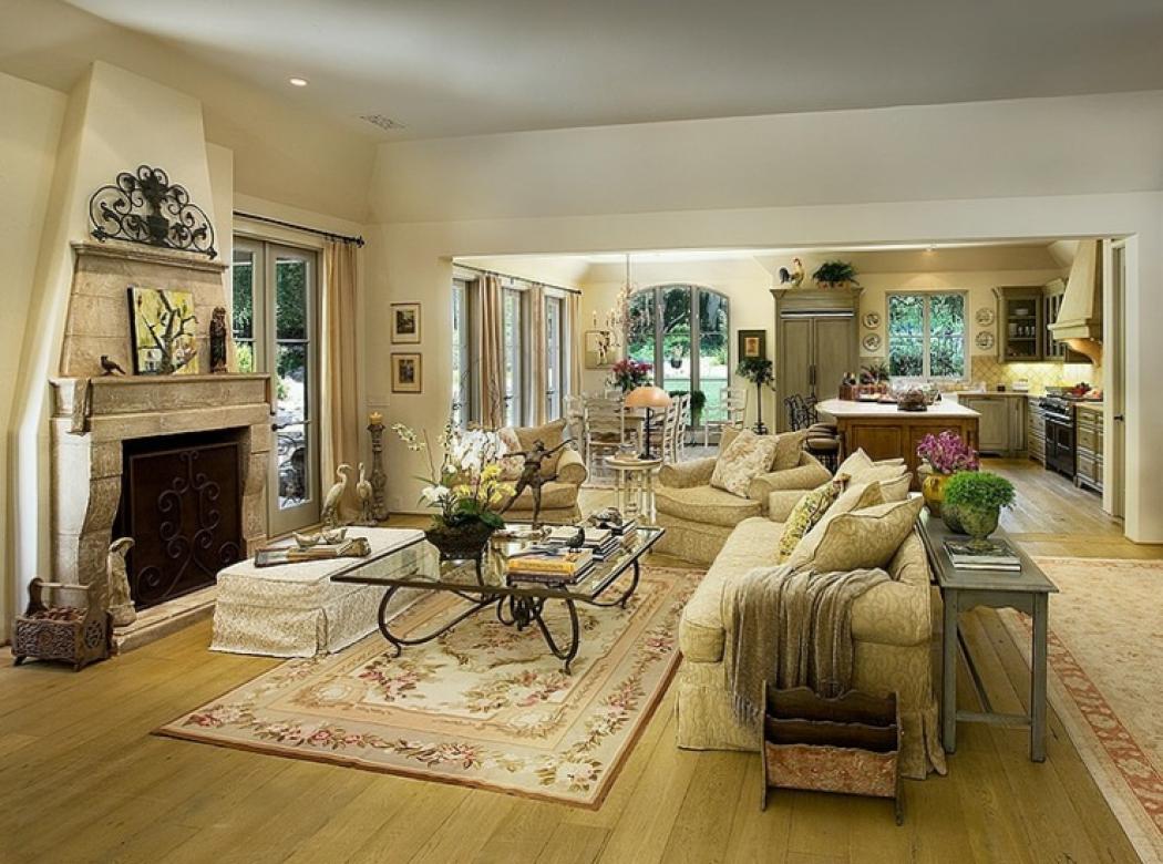 Pièce de vie principale de la maison rustique intérieur de luxe maison vacances