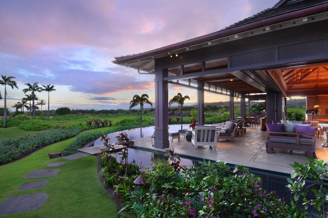 Villa de rêve à l’architecture ouverte et tropicale à Hawaï villa exotique luxueuse à Hawaï