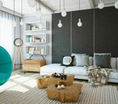 Intérieur design moderne et beau appartement décoration éclectique artistique