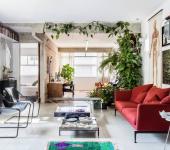 Séjour design intérieur éclectique avec beaucoup d’influences diverses appartement rénové design intérieur éclectique