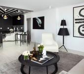 Appartement design en noir et blanc à Brisbane - Australie Intérieur design élégant appartement en noir et blanc